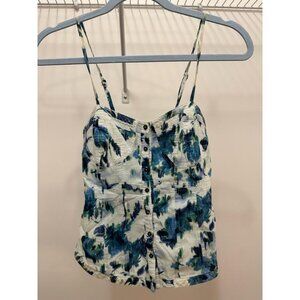 Lauren Conrad floral button-up tank, size XS